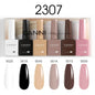Blushimmer 6-pack 9ml CANNI nail gel polish kit with jade, nude, pink shades, HEMA free, ideal for French and natural nail designs