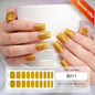 Blushimmer 20Tips gradient French semi-cured gel nail stickers with full cover nail gel polish wraps for manicure, UV lamp needed.