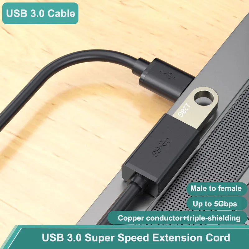USB 3.0 Extension cable Short Super Speed USB 3.0 cord Extension USB 3.0 A male to A female 0.3M up to 5Gbps for Macs Windows