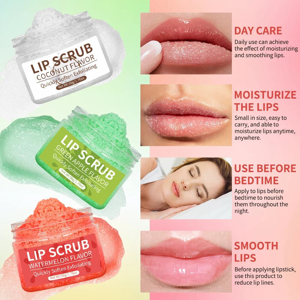 Blushimmer Hllozzi 50g lip scrub with jojoba oil, vitamin C, watermelon, coconut, and apple for hydrating, moisturizing lips.