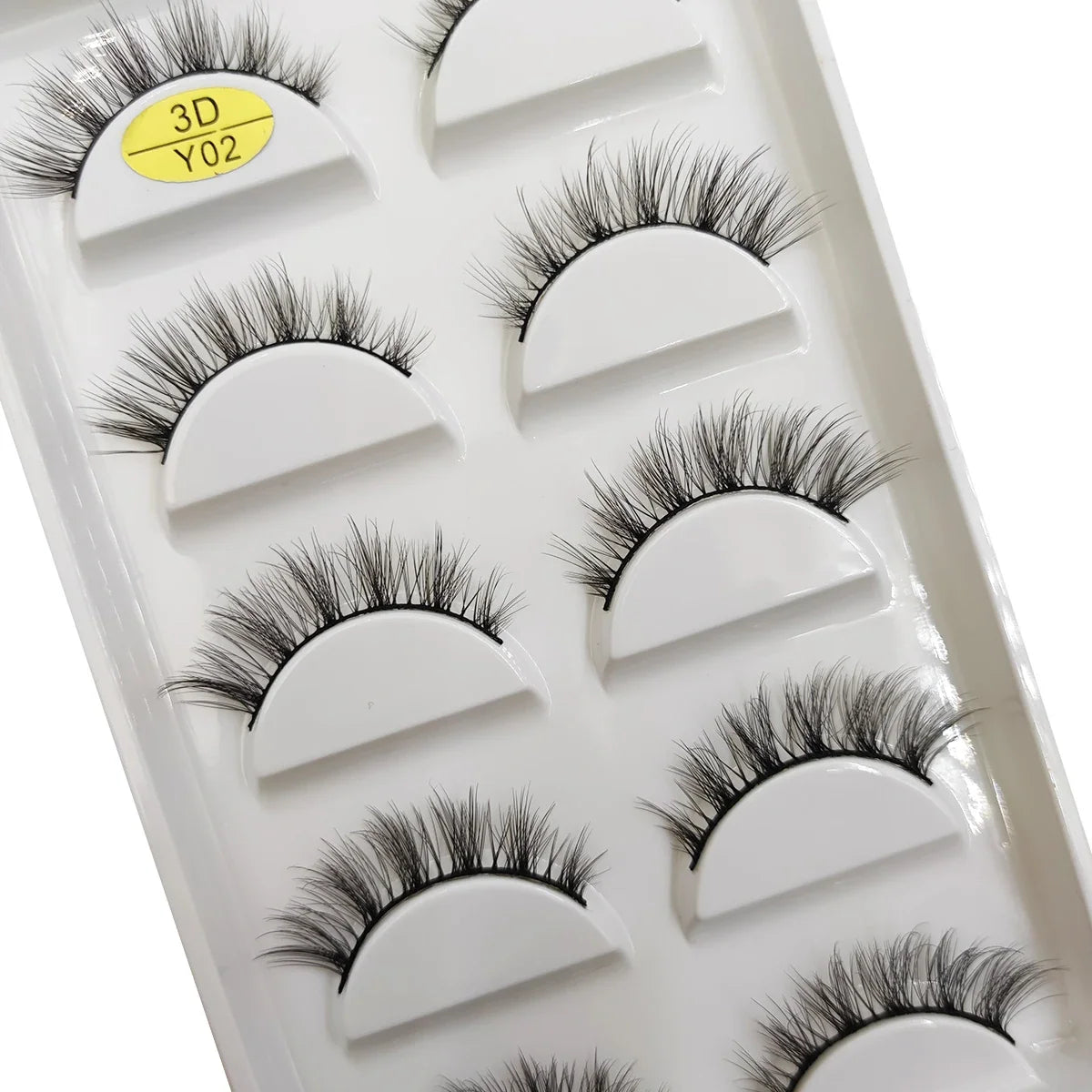 Set of 5 pairs of Blushimmer 3D mink false eyelashes with soft, wispy, fluffy design in various styles for natural beauty and makeup.