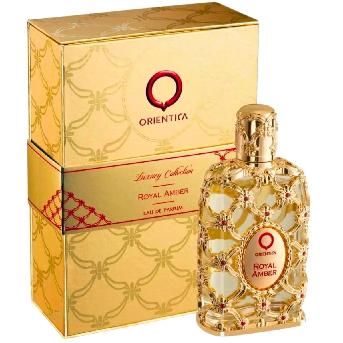 Orientica Royal Amber Eau de Parfum by Blushimmer featuring luxurious Arabic vanilla and musk notes for women and men.