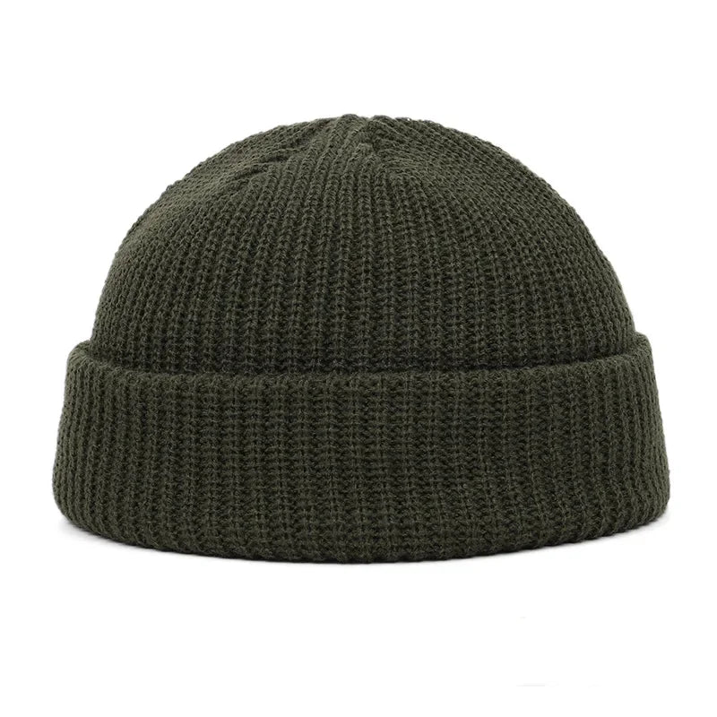 Knitted Hat for Men Women Caps Hip Hop Wool Fashion Simple Warm Skullies Beanies Solid Autumn Winter Beanie Cap Trendy Style