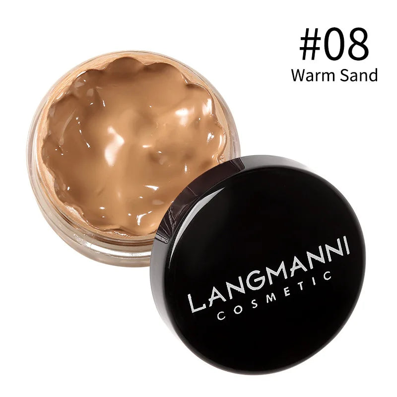 Blushimmer full coverage waterproof liquid concealer and foundation in a natural matte finish, ideal for dark circles and acne coverage.