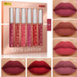 CAKAILA 6-color liquid matte lipstick set by Blushimmer with velvet finish, long-lasting, waterproof, non-fade lip gloss collection.