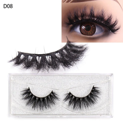 Blushimmer LEHUAMAO 5D Mink Hair False Eyelashes with wispy, cross design for natural, fluffy eyelash extensions.