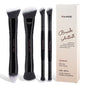 Set of four Blushimmer basic makeup brushes with dual-ended foundation, powder, blush, and eye shadow brushes in a travel box.