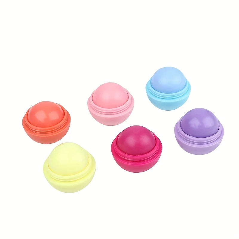 Blushimmer cute ball-shaped lip balm with hydrating, soothing formula and non-stick cup for preventing frost cracking.