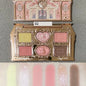 Blushimmer Flower Knows Sweetie Bear Eyeshadow Palette with 6 matte and shimmer shades, featuring colorful, blendable eyeshadow pans.
