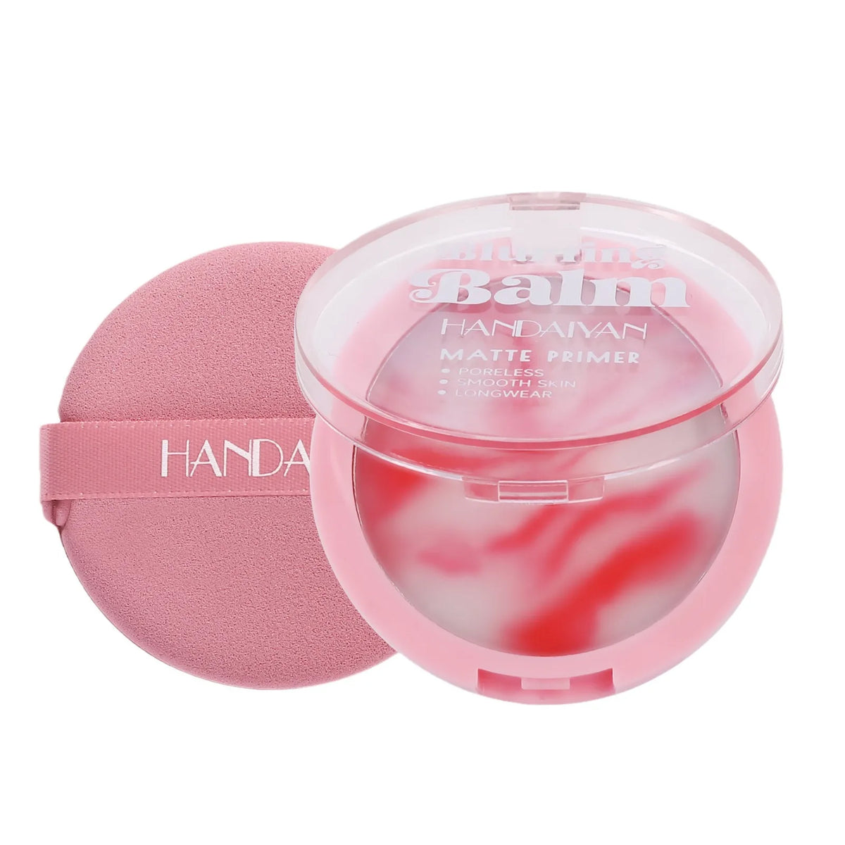 Blushimmer natural oil control loose face powder with puff, matte, waterproof, and brightening finish for makeup and facial enhancement.