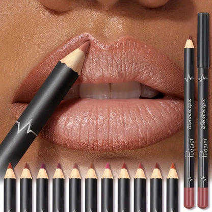 Blushimmer waterproof matte lipliner pencil in red contour tint, showcasing lip makeup with long-lasting, moisturizing finish.