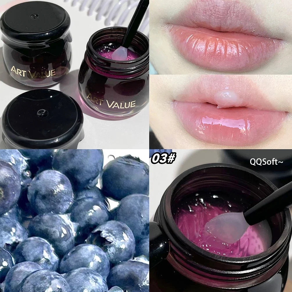 Blushimmer lip care mask for sleeping and day, moisturizing and hydrating nourishing lip balm to repair and fade lip lines.