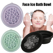 Foldable Silicone Face Ice Bath Tray Cold Therapy for Facial Puffiness Portable Cryo Skin Tool Travel Beauty Bowl Facial Tool