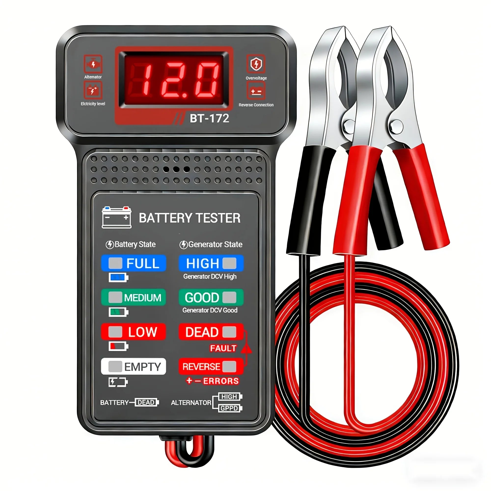 Smart Car Battery Tester, Suitable for Home Self-Checking/Repair Shops, One-Click Diagnosis of Life Span and Capacity, Quick Fault Identification, Intuitive Data Display, Compatible with Multiple Car Models, a Tester That Can