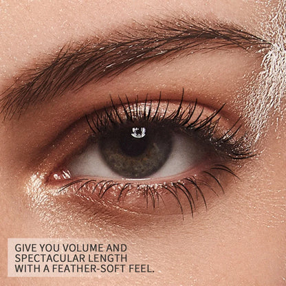 Black waterproof Catkin mascara by Blushimmer, featuring volumizing and lengthening formula in a 7.5g tube.