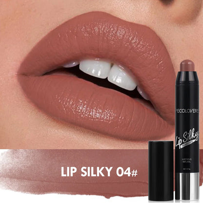 Blushimmer waterproof matte lipstick pencil with long-lasting nude lip stain, non-stick cup formula, cosmetic lip makeup product