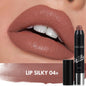 Blushimmer waterproof matte lipstick pencil with long-lasting nude lip stain, non-stick cup formula, cosmetic lip makeup product