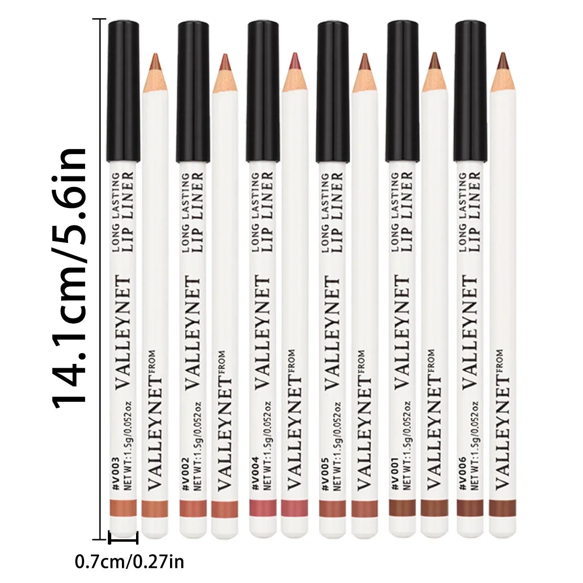 Blushimmer 4-piece lip liner and lipstick set with waterproof 2-in-1 eyeliner and lip color for women's makeup.