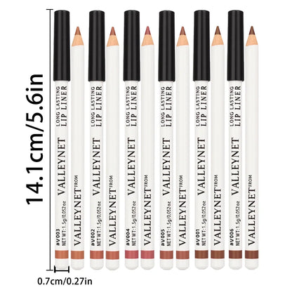 Blushimmer 4-piece lip liner and lipstick set with waterproof 2-in-1 eyeliner and lip color for women's makeup.