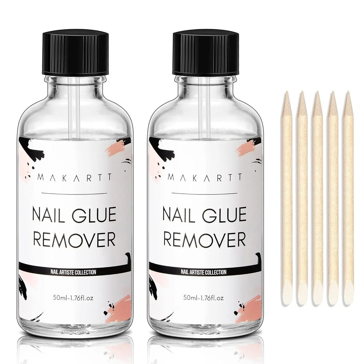 Blushimmer Nail Glue Remover for false and press-on nails, easy-to-use debonder for fake nail adhesives, in a clear bottle.