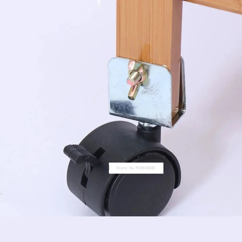 New Movable Bamboo Dining Trolley 3/4 Layer Tea Dining Cart Small Living Room Side Cabinet Beauty Salon Trolley Kitchen Shelf