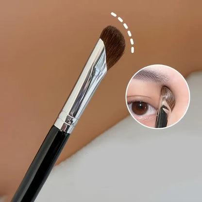Blushimmer 3D contour nose shadow brush with angled design for highlighting and makeup application, portable and beginner-friendly.