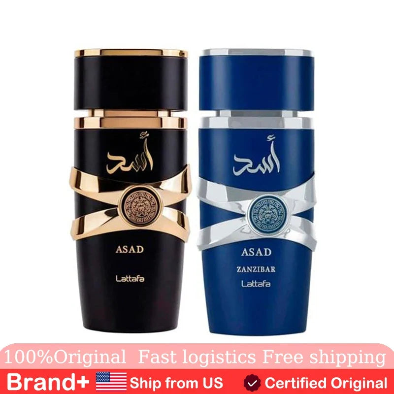 Lattafa Asad unisex Eau De Parfum spray by Blushimmer, 3.4 oz, Arabian cologne with long-lasting, natural pheromone scent.