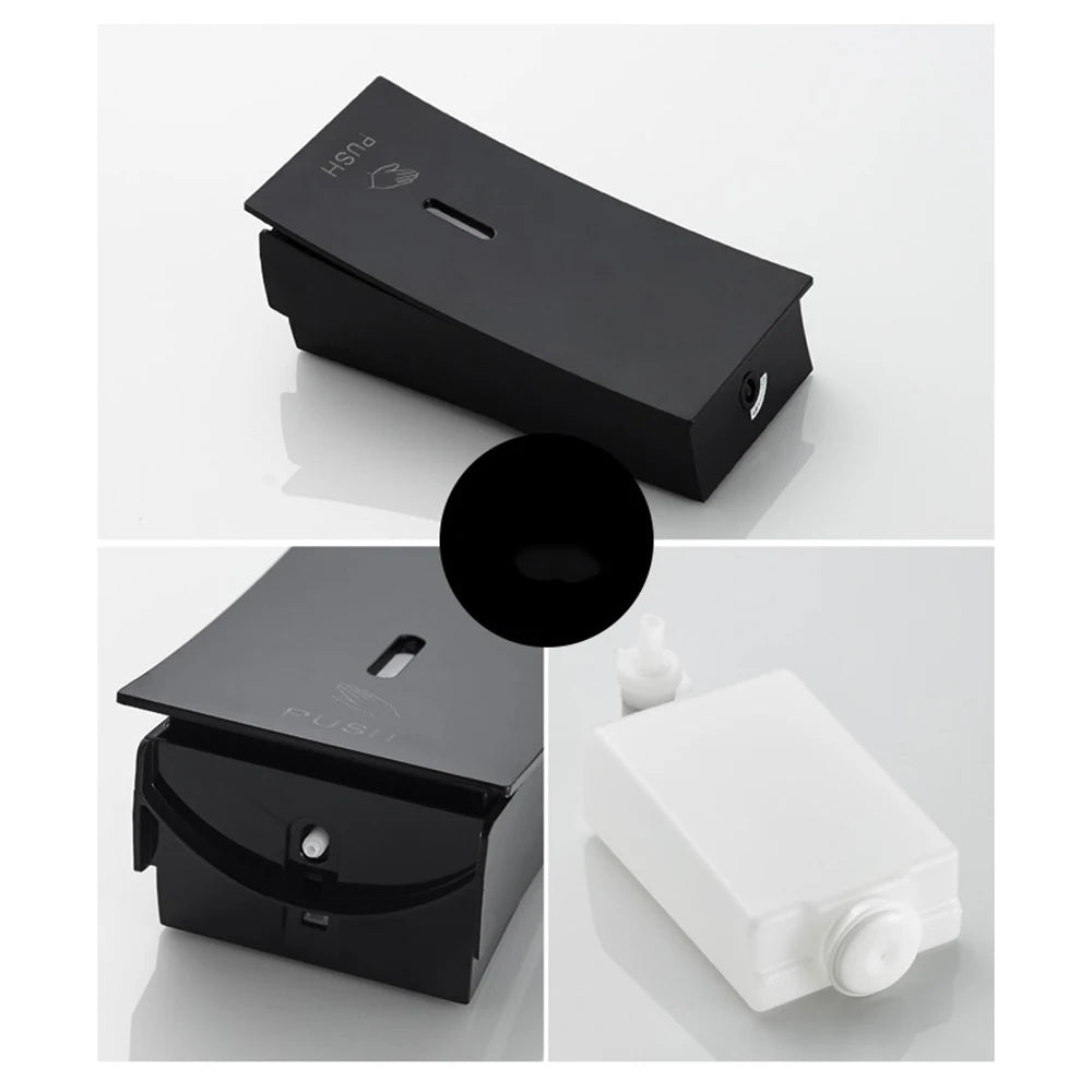 450Ml Wall Mounted Black Pressing Soap Dispenser /Shampoo Shower Gel Hand Sanitizer Container /Manual Liquid Dispenser Kitchen