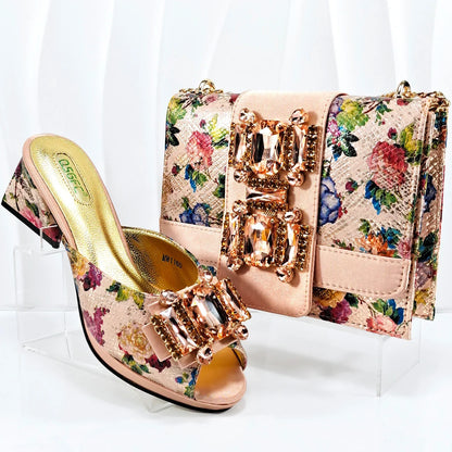 Luxurious shoes and matching bag set for parties by EdleessFashion, featuring elegant design and coordinated accessories.