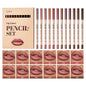 Blushimmer 12-piece matte lipliner set with smooth application, non-smudging, non-fading, ideal for natural makeup looks