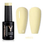 Blushimmer YOKEFELLOW 10ml translucent pink gel nail polish with a smooth, glossy finish, showcasing a high-quality soak-off UV gel.