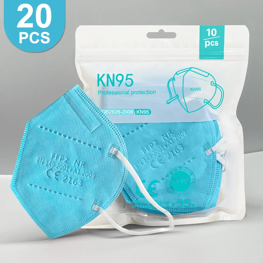 FFP2 Masks CE Approved KN95 mascarillas fpp2 5-layer Security Protection Mask Adult Face masque Color ffp2 NR Fast Free Shipping
