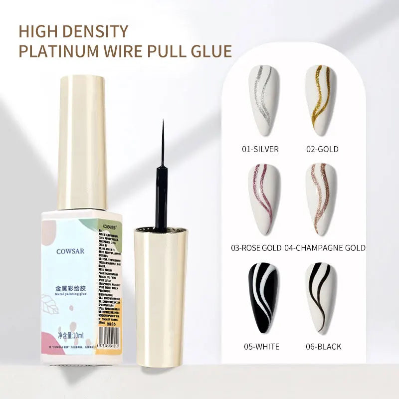 Blushimmer 5/8/10/12ml metallic nail gel in silver and gold for chrome mirror effects, UV/LED soak-off gel polish, artistic nail design