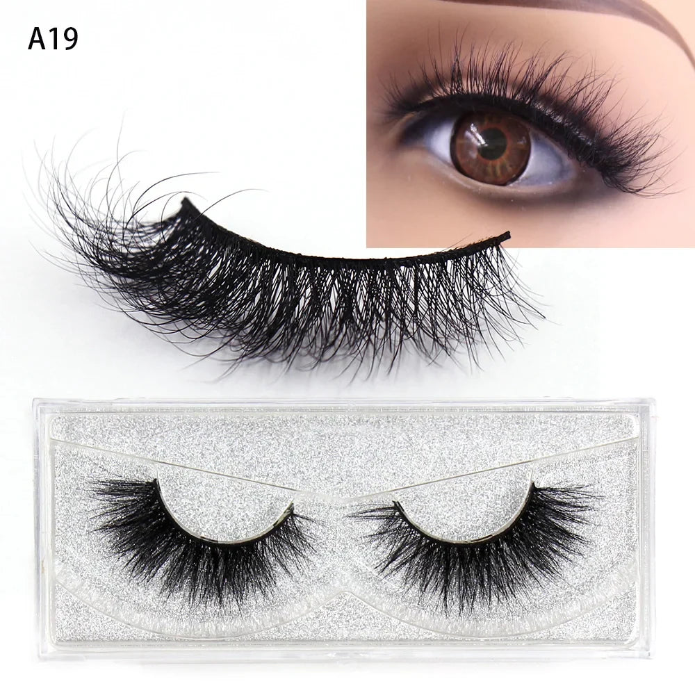 Blushimmer LEHUAMAO 5D Mink Hair False Eyelashes with wispy, cross, fluffy design for natural, dramatic eye enhancement.