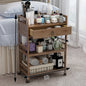 Modern Salon Furniture Beauty Salon Solid Wood Salon Trolleys Barber Shop Special Tool Trolley Storage Rack Home Mobile Trolley