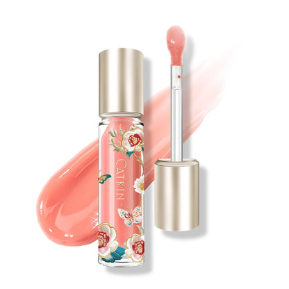 Blushimmer CATKIN Lip Essence lipstick and lip gloss set with water gloss and moisturizing lip lotion in 3.5g container.
