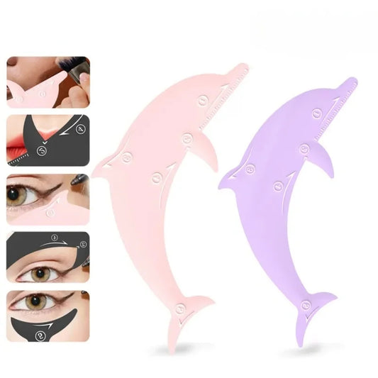 Blushimmer Cat Line Eyeliners Stencils with whale eye shape template for easy, precise eye makeup application.