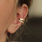 Punk Irregular Geometric Ear Cuff Earrings for Women Non-Piercing Metal Ear Clip Earring Fake Cartilage Fashion Jewelry Party