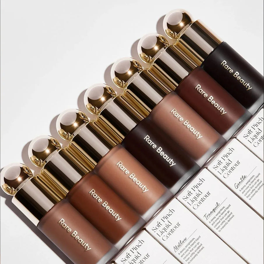 Rare Beauty 3D Face Contour Bronze Shade Bar Smooth Lasting Natural Contour Stick Concealer Moisturizer Glossy Lipstick Makeup