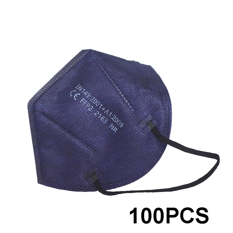 100pcs Kids mascarillas fpp2 Black KN95 CE Child FFP2 face mask mascarilla kn95 5Layers Non-wove ffp2 Kid mask kn95 reusable