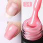 Blushimmer BORN PRETTY Milky Pink Rubber Base Gel Nail Polish with glitter, 15ml semi-permanent UV LED soak-off gel for nails.