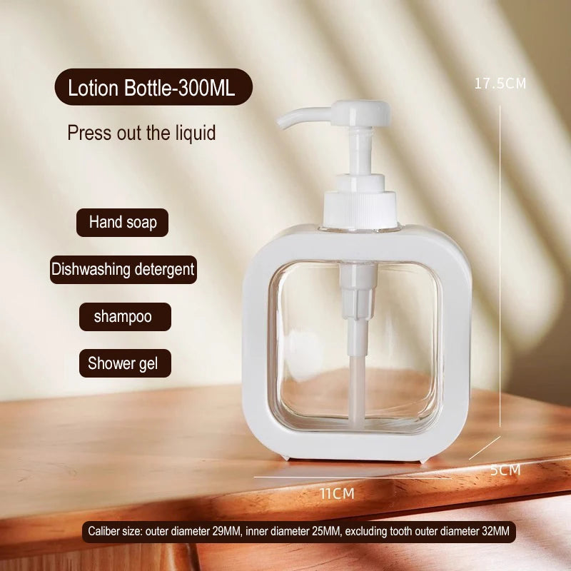 300/500ml Travel Sub-Bottling Household Pressure Type Large Capacity Hand Sanitizer Detergent Shampoo Shower Gel Sub-Bottling