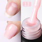Blushimmer Born Pretty Milky Pink Rubber Base Gel nail polish with glitter, 15ml semi-permanent UV LED soak-off gel for nails