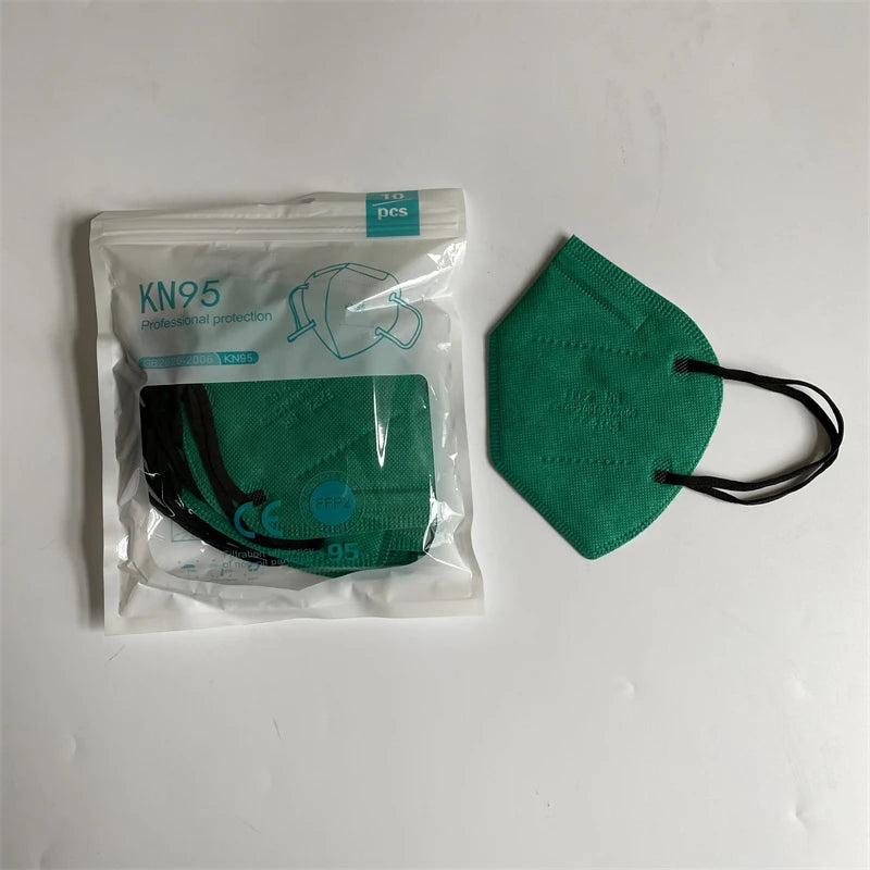 10-200pcs FPP2 Masks Black FFP2 Masks CE Approved ffp2mask Adult 12 Colors Adult Face Mask Dustproof Respirator KN95 Facemask