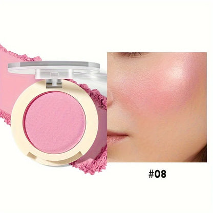 Pearlescent blush powder by Blushimmer featuring long-lasting, waterproof facial blush for a radiant, brightened skin glow.
