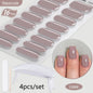 Blushimmer Harunouta 4-pack gradient jelly semi-cured gel nail strips with nude pink waterproof finish and nail lamp for long-lasting manicures.