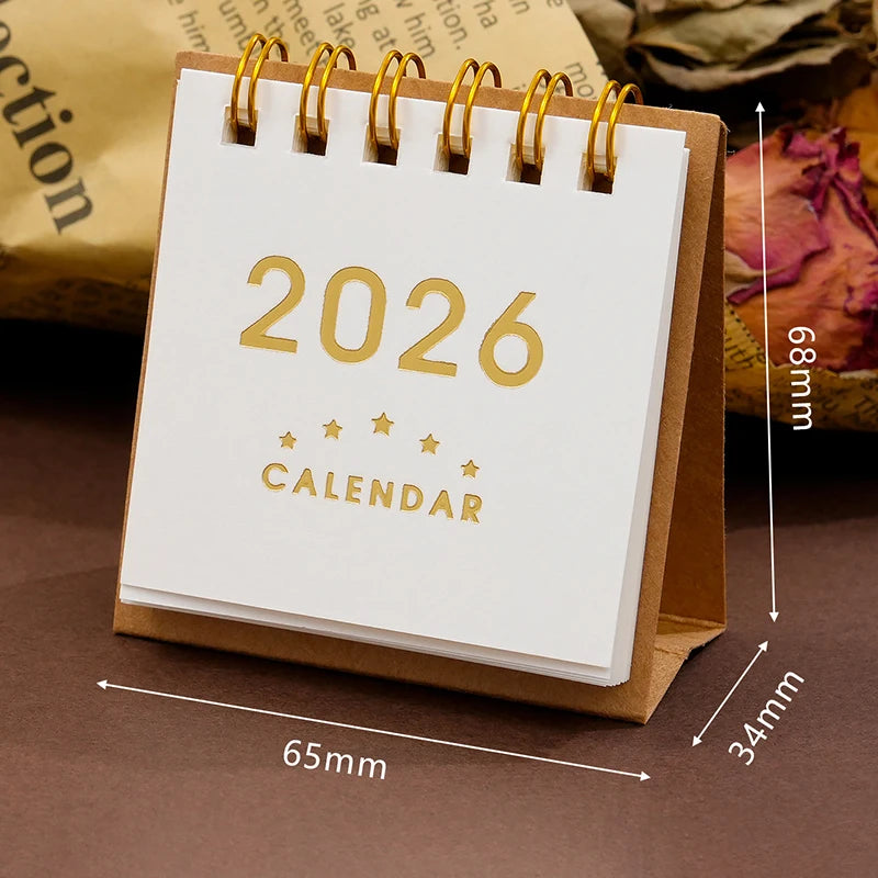 Mini 2026 Calendar Office School Supplies Calendar Desk Calendar monthly Planner Desk Accessories Decor Record Office Stationery