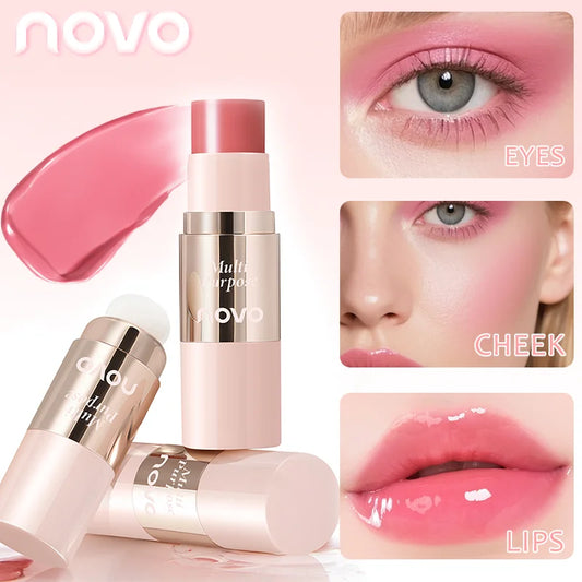 Blushimmer multi-use cream blush stick for eyes, lips, and cheeks with a smooth, blendable, waterproof texture.