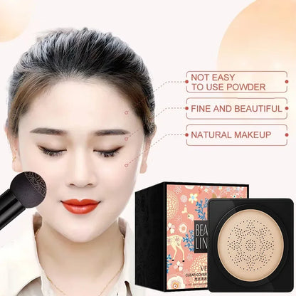 Mushroom Head Air Cushion CC Cream Foundation Moisturizing Long Lasting Face Comestics Natural Brighten Face Base Tone Make Up