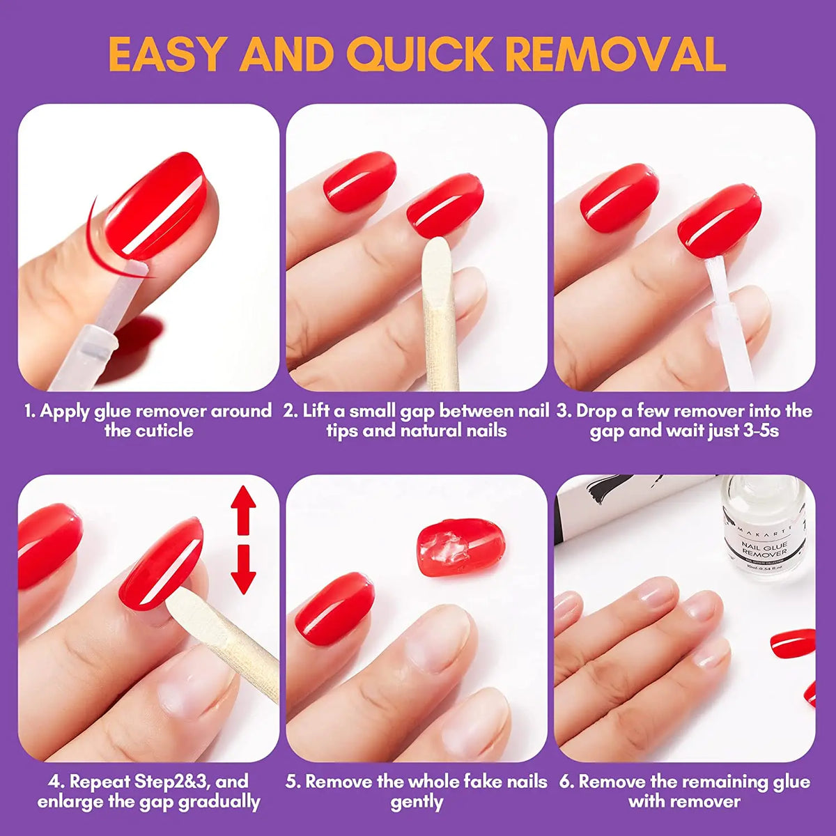 Blushimmer Nail Glue Remover for false nails and adhesives, easy-to-use debonder for press-on and fake nail removal.